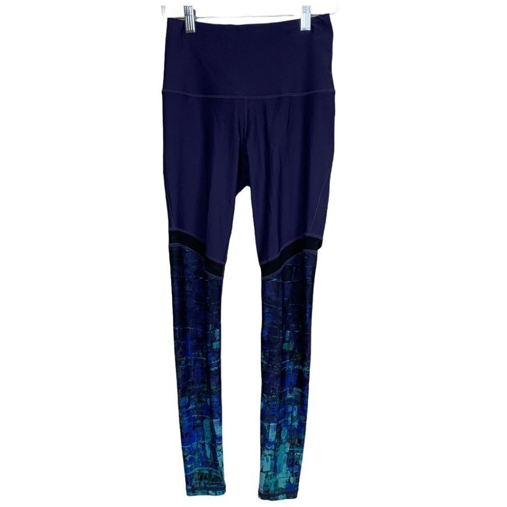 Manduka Size Small Leggings High Waist Mesh Cutout